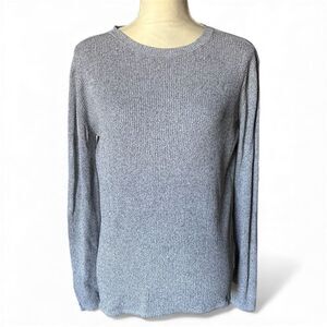 Nanuska Gray Ribbed Knit Crew Neck Size S